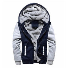 Load image into Gallery viewer, New Men Hoodies Winter Thick Warm Fleece Men Hoodies Coat Sportwear Male Streetwear Men Winter Warm Fleece Sweater Jacket Thick Padded Coat Hoodie