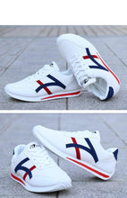 Load image into Gallery viewer, New Men's Fashion Leather Non-Slip White Casual Sports Round Toe Low-Top Comfortable Running High Quality Mens Casual Flat Footwear Classic White Mens Fashion Walking Sneakers