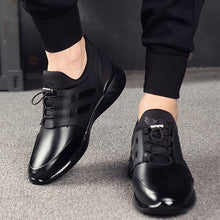 Load image into Gallery viewer, New Mens Casual Leather Lace Up Sneakers Solid Color Breathable Business Mens Fashion Leather Dress Sneakers Flexible Business Casual Non-Slip Shoes For Men