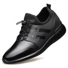 Load image into Gallery viewer, New Mens Casual Leather Lace Up Sneakers Solid Color Breathable Business Mens Fashion Leather Dress Sneakers Flexible Business Casual Non-Slip Shoes For Men