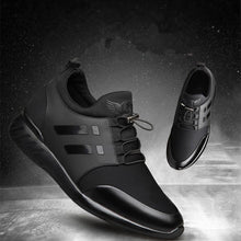 Load image into Gallery viewer, New Mens Casual Leather Lace Up Sneakers Solid Color Breathable Business Mens Fashion Leather Dress Sneakers Flexible Business Casual Non-Slip Shoes For Men