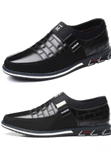 Load image into Gallery viewer, New Mens Leather Casual Sneakers Fashion Solid Leather Shoes Business Sport Flat Round Toe Fashion Sneakers Dress Shoes For Men Walking Business Office Driving Comfort Loafers