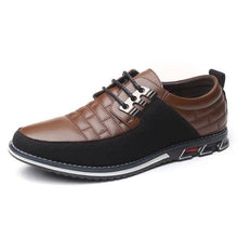 Load image into Gallery viewer, New Mens Leather Casual Sneakers Fashion Solid Leather Shoes Business Sport Flat Round Toe Fashion Sneakers Dress Shoes For Men Walking Business Office Driving Comfort Loafers