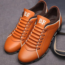 Load image into Gallery viewer, New Mens Leather Casual Sneakers Fashion Solid Leather Shoes Business Sport Flat Round Toe Fashion Sneakers Dress Shoes For Men Walking Business Office Driving Comfort Loafers