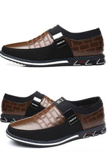 Load image into Gallery viewer, New Mens Leather Casual Sneakers Fashion Solid Leather Shoes Business Sport Flat Round Toe Fashion Sneakers Dress Shoes For Men Walking Business Office Driving Comfort Loafers