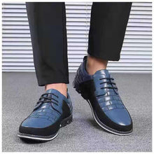 Load image into Gallery viewer, New Mens Leather Casual Sneakers Fashion Solid Leather Shoes Business Sport Flat Round Toe Fashion Sneakers Dress Shoes For Men Walking Business Office Driving Comfort Loafers