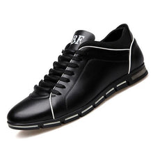 Load image into Gallery viewer, New Mens Leather Casual Sneakers Fashion Solid Leather Shoes Business Sport Flat Round Toe Fashion Sneakers Dress Shoes For Men Walking Business Office Driving Comfort Loafers
