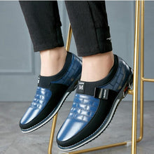 Load image into Gallery viewer, New Mens Leather Casual Sneakers Fashion Solid Leather Shoes Business Sport Flat Round Toe Fashion Sneakers Dress Shoes For Men Walking Business Office Driving Comfort Loafers