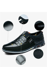 Load image into Gallery viewer, New Mens Leather Casual Sneakers Fashion Solid Leather Shoes Business Sport Flat Round Toe Fashion Sneakers Dress Shoes For Men Walking Business Office Driving Comfort Loafers