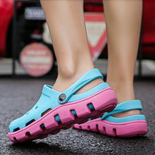 Load image into Gallery viewer, New Mens Summer Slippers Beach Sandals Jelly Shoes Men Outdoor Sandals Hollow Clogs Adjustable Garden Slippers House Shoes Durable Lightweight Beach Clogs