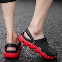 Load image into Gallery viewer, New Mens Summer Slippers Beach Sandals Jelly Shoes Men Outdoor Sandals Hollow Clogs Adjustable Garden Slippers House Shoes Durable Lightweight Beach Clogs