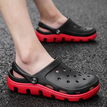Load image into Gallery viewer, New Mens Summer Slippers Beach Sandals Jelly Shoes Men Outdoor Sandals Hollow Clogs Adjustable Garden Slippers House Shoes Durable Lightweight Beach Clogs