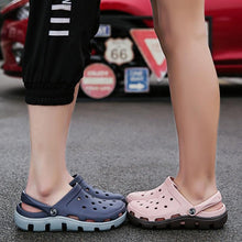 Load image into Gallery viewer, New Mens Summer Slippers Beach Sandals Jelly Shoes Men Outdoor Sandals Hollow Clogs Adjustable Garden Slippers House Shoes Durable Lightweight Beach Clogs