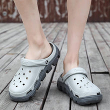 Load image into Gallery viewer, New Mens Summer Slippers Beach Sandals Jelly Shoes Men Outdoor Sandals Hollow Clogs Adjustable Garden Slippers House Shoes Durable Lightweight Beach Clogs