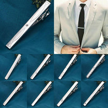 Load image into Gallery viewer, New Metal Silver Color Tie Clip For Men Wedding Necktie Tie Clasp Clip Tie Clips for Men Tie Bar Clip Regular Ties Necktie Wedding Business Tie Pin Clips Gentleman Ties Bar Elegant Men's Accessories