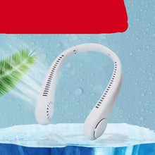 Load image into Gallery viewer, New Mini Neck Fan Portable Bladeless Hanging Neck 1200mAh Rechargeable Air Cooler 3 Speed Mini Summer Sports Fans Portable Smart Cooling Neckband Fan Super Quiet Working
