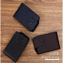 Load image into Gallery viewer, New Modern Fashion Unisex Business Leather Wallet Cool ID Credit Card Holder Name Cards Case Pocket Organizer Bag Multiple Card Slots Wallet Clip Very Light Wearable Clip