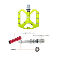 Load image into Gallery viewer, New Mountain Non-Slip Bike Pedals Platform Bicycle Flat Alloy Pedals 9/16 3 Bearings For Road Bikes Mountain Bike Pedals Flat Bicycle Pedals 9/16 Lightweight Road Bike Pedals Carbon Fiber Sealed Bearing Flat Pedals