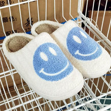 Load image into Gallery viewer, New Pink Smiley Face Slippers Women Smile Slippers Happy Face Slippers Retro Smiley Face Soft Plush Comfy Warm Slip-on Slippers Fluffy Fur Lined Mens Cute Home Sandals Winter Indoor House Slippers