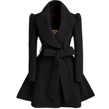 Load image into Gallery viewer, New Popular Women's Woolen Windbreaker Overcoat Jacket Coats Red XL Autumn And Winter Long Windbreaker Overcoat Fashionable Coat Jacket