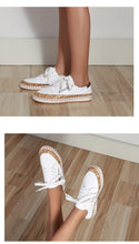 Load image into Gallery viewer, New Popular Womens Shoes Colorful Beautiful Flower Printing Shoes Lace-up Flat Women's Casual Womens Sneakers High-Quality Women's White Sports Casual Couple Shoes Summer Trainers Walking Sneakers
