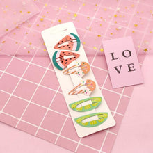 Load image into Gallery viewer, New Printed Cute Cartoon Fruit BB Clips Hairpins Girls Hair Accessories Children Headwear Baby Hair Clips Headdress Gorgeous Hair Accessories For Girls