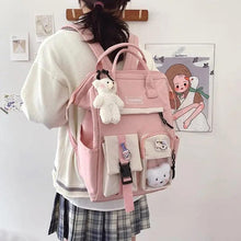 Load image into Gallery viewer, New Purple Waterproof Candy Colors Backpack For Women And Girls Fancy High School Bags for Teenage Girl Cute Travel Bag