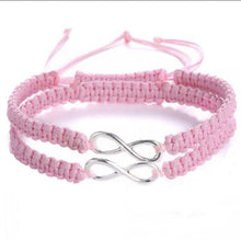 Load image into Gallery viewer, New Retro Infinity Handmade Bracelet Set Friendship Bracelet Set Love Couples Bracelets Bangles Set Infinity Matching Bracelets For Couples His And Hers Infinity Sign Handmade Rope Braided Stainless Steel BFF Bracelets