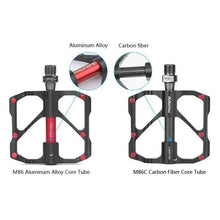 Load image into Gallery viewer, New Road Bike Pedal Non-Slip Ultra-Light Aluminum 3 Ball Bearing Cycling Pedals Mountain Bike Pedals Pedals Aluminum Bicycle Flat Platform Pedals Lightweight Non-Slip Sealed Bearing For Road Mountain