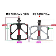 Load image into Gallery viewer, New Road Bike Pedal Non-Slip Ultra-Light Aluminum 3 Ball Bearing Cycling Pedals Mountain Bike Pedals Pedals Aluminum Bicycle Flat Platform Pedals Lightweight Non-Slip Sealed Bearing For Road Mountain