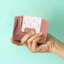 Load image into Gallery viewer, New Short PU Leather Clutch Bags Card Holder Wallet And Small Coin Purse for Women And Girls