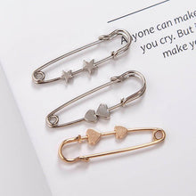 Load image into Gallery viewer, New Simple Trendy Popular Rhinestone Decoration Buckle Lapel Pin Brooches Women Cardigan Coat Sweater Costume Safety Pin Jewelry Brooches and Pins for Women in Multiple Styles Beautiful Safety Pins for Clothing
