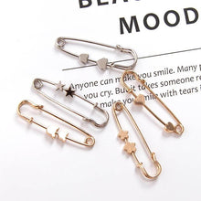 Load image into Gallery viewer, New Simple Trendy Popular Rhinestone Decoration Buckle Lapel Pin Brooches Women Cardigan Coat Sweater Costume Safety Pin Jewelry Brooches and Pins for Women in Multiple Styles Beautiful Safety Pins for Clothing
