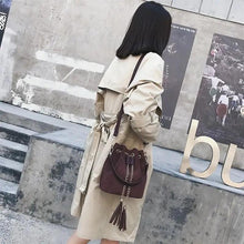 Load image into Gallery viewer, New Sizzling Mini Crossbody Handbags Cute Bucket Bag Organizer Small Tassel PU Leather Womens Shoulder Messenger Bags
