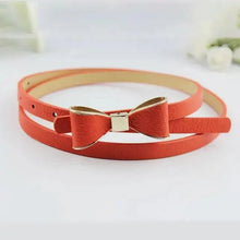 Load image into Gallery viewer, New Slim PU Leather Fashion Bow Waist Belt For Women Casual Dress Retro Design Women Waistband