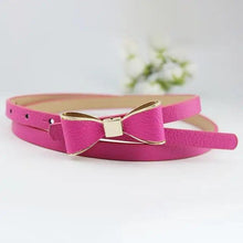 Load image into Gallery viewer, New Slim PU Leather Fashion Bow Waist Belt For Women Casual Dress Retro Design Women Waistband
