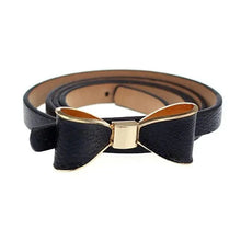 Load image into Gallery viewer, New Slim PU Leather Fashion Bow Waist Belt For Women Casual Dress Retro Design Women Waistband