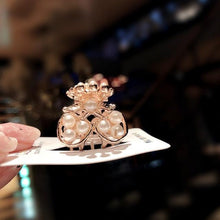 Load image into Gallery viewer, New Small Pearl Hair Claw Rhinestone For Women Hairpins Girls Clamps Hair Crab Clips Metal Hair Accessories Headdress Fashion Hairgrips Band Accessories For Party