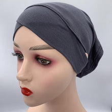 Load image into Gallery viewer, NEW Soft Cotton Hijab Breathable Turban Tie Under Scarf Elegant Ear Hole Stretch Inner Hijabs Lightweight Turban Round Front Under Hijab Caps Female Turban Bonnet