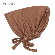 Load image into Gallery viewer, New Soft Modal Muslim Turban Hat Inner Head Wrap Bonnet Under Scarf Hijab Lightweight Caps Elegant Islamic Under Scarf Bonnet Hat Headwrap For Female