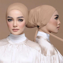 Load image into Gallery viewer, New Soft Modal Muslim Turban Hat Inner Head Wrap Bonnet Under Scarf Hijab Lightweight Caps Elegant Islamic Under Scarf Bonnet Hat Headwrap For Female