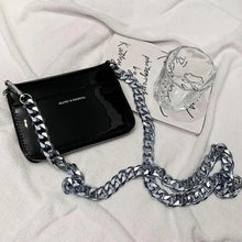 Load image into Gallery viewer, New Sparkling Thick Metal Chain Shoulder Bag Bike Wallet, Mini Bag, Coin Purse. Fashionable Women Pack Leather Crossbody Bags