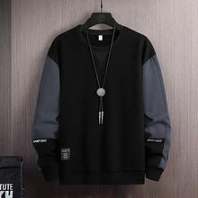 Load image into Gallery viewer, New Spring Man Sweatshirt Casual Hip Hop Streetwear Loose Hoodies Men's Patchwork Pullover Tops Male Men Sweatshirt Streetwear Loose Hoodies Solid Patchwork Pullover Tops