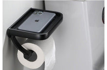 Load image into Gallery viewer, NEW Stainless Steel Toilet Paper Holder BathroomPaper Phone Holder Shelf Towel Roll shelf Accessories Toilet Paper Holder with Phone Shelf Aluminum Bathroom Accessories Tissue Roll Dispenser Storage Rack Wall Mounted Modern Paper Towel Adapter