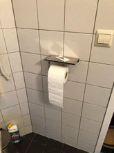 Load image into Gallery viewer, NEW Stainless Steel Toilet Paper Holder BathroomPaper Phone Holder Shelf Towel Roll shelf Accessories Toilet Paper Holder with Phone Shelf Aluminum Bathroom Accessories Tissue Roll Dispenser Storage Rack Wall Mounted Modern Paper Towel Adapter