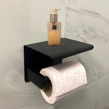 Load image into Gallery viewer, NEW Stainless Steel Toilet Paper Holder BathroomPaper Phone Holder Shelf Towel Roll shelf Accessories Toilet Paper Holder with Phone Shelf Aluminum Bathroom Accessories Tissue Roll Dispenser Storage Rack Wall Mounted Modern Paper Towel Adapter