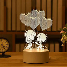 Load image into Gallery viewer, New Sterlling Romantic Love 3D Lamp Heart-shaped Balloon Acrylic LED Night Light Decorative Table Lamp Valentine's Day Sweetheart Wife's Gift
