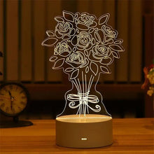 Load image into Gallery viewer, New Sterlling Romantic Love 3D Lamp Heart-shaped Balloon Acrylic LED Night Light Decorative Table Lamp Valentine's Day Sweetheart Wife's Gift