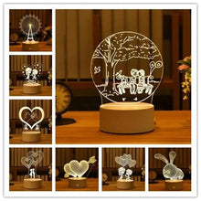 Load image into Gallery viewer, New Sterlling Romantic Love 3D Lamp Heart-shaped Balloon Acrylic LED Night Light Decorative Table Lamp Valentine's Day Sweetheart Wife's Gift