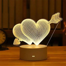 Load image into Gallery viewer, New Sterlling Romantic Love 3D Lamp Heart-shaped Balloon Acrylic LED Night Light Decorative Table Lamp Valentine's Day Sweetheart Wife's Gift